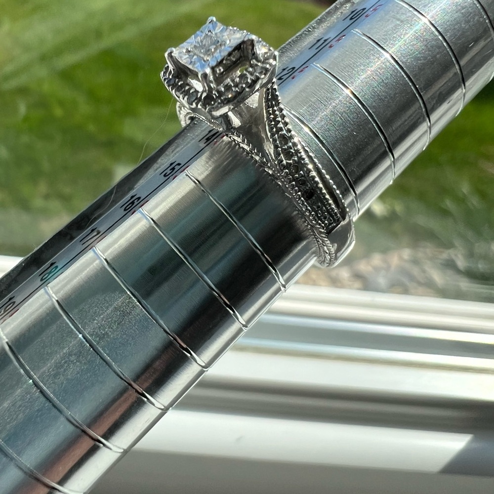 Affinity Diamonds Sterling Silver Engagement Ring - image 7